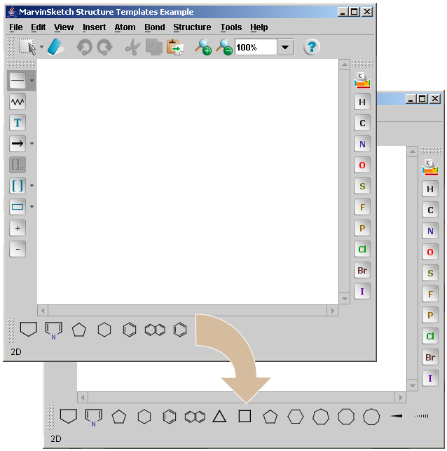 MarvinSketch structure templates example