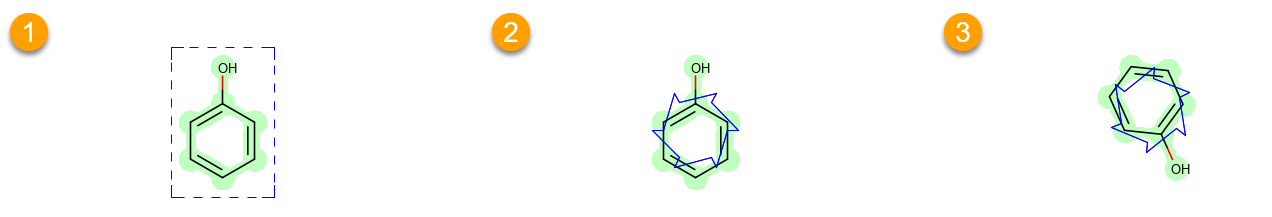 Rotating the selected structure in 2D