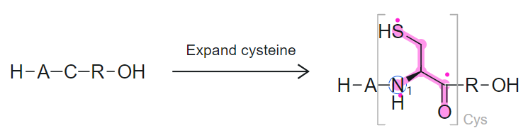 Expand cysteine in peptide